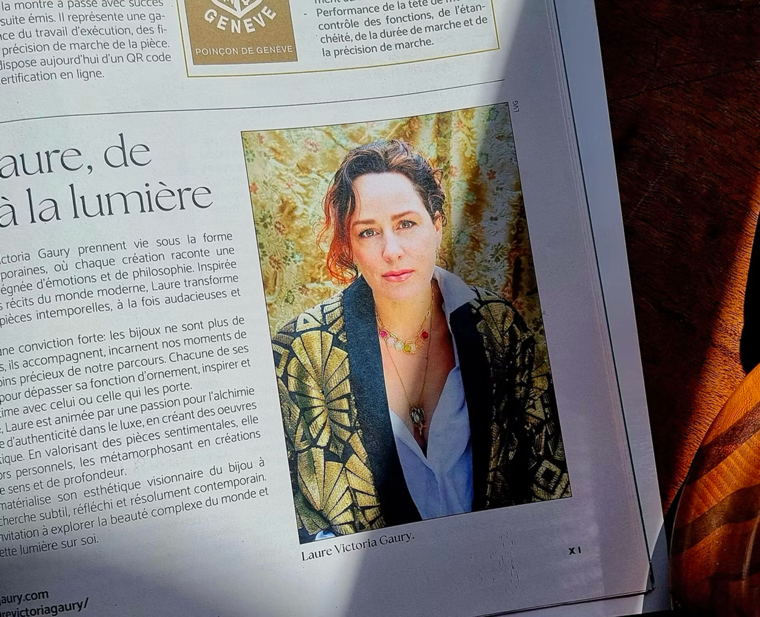 Press Article for Laure Victoria Gaury Kosmos magazine