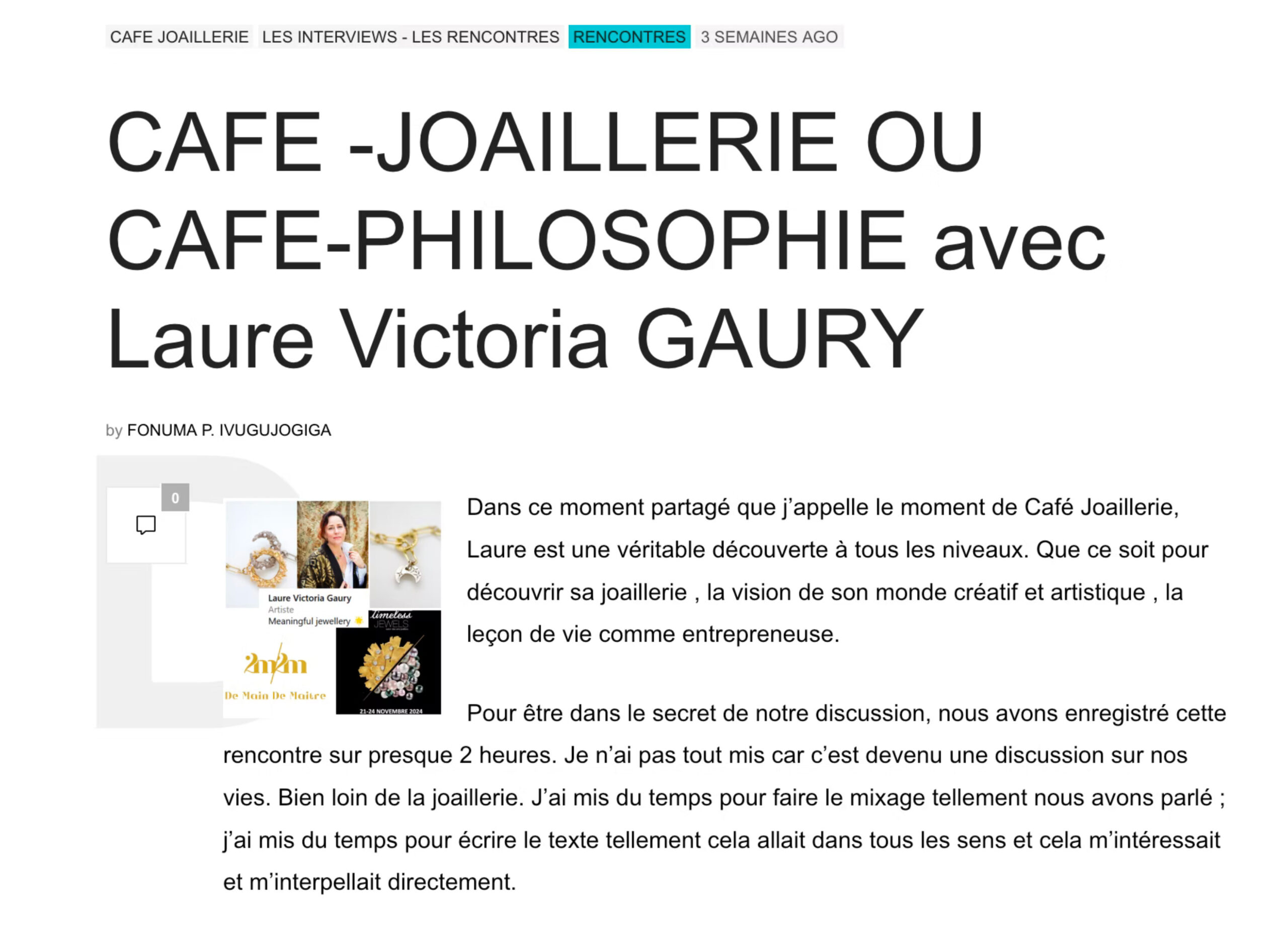 Podcast with the artist Laure Victoria Gaury