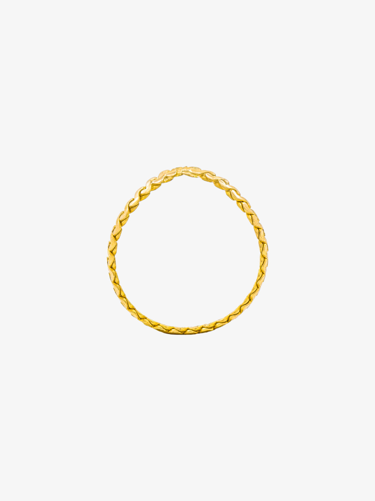 18 K Gold Chain Ring • LAURE VICTORIA GAURY HIGH JEWELLERY 18 K Gold Chain Ring full view with details.